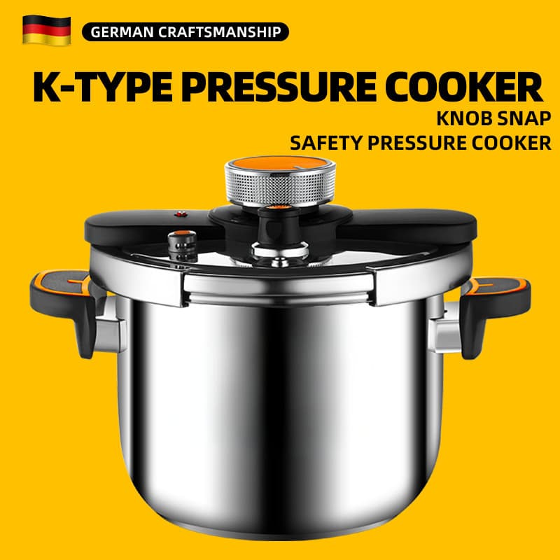 Cross-border Select Hot-selling 304 Stainless Steel Pressure Cooker Safety Explosion-proof Thickened Knob Type Gift Pressure Cooker