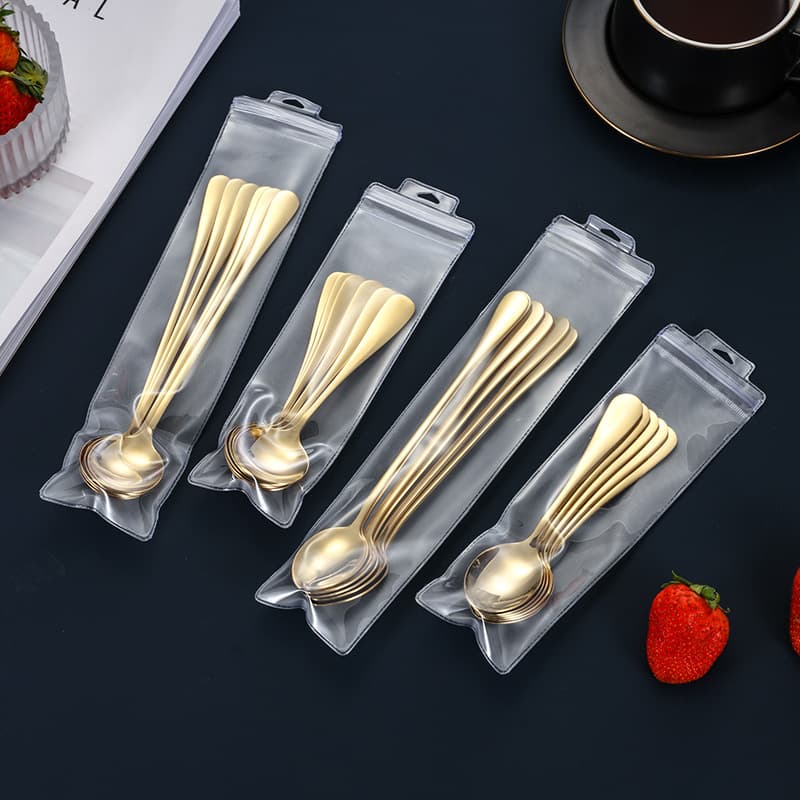 1010 Stainless Steel Tableware Home Dessert Spoon Kitchen Spoon Ice Spoon Round Spoon Pointed Spoon 6-Piece Set