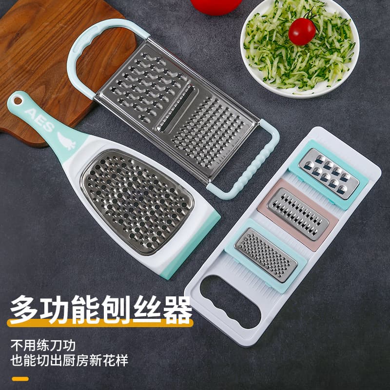 Stainless Steel Multi-Function Kitchen Tool for Home Use Carrot and Potato Shredder Slicer, Modern Simple Style, Plastic PP