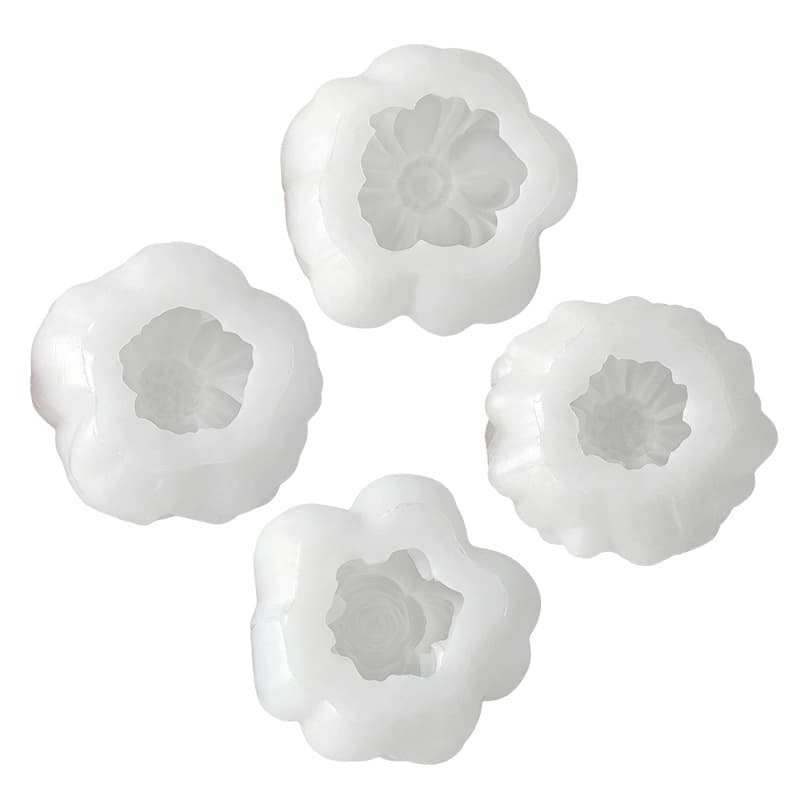 Lotus Daisy Multi-Flower Shape Aromatherapy Candle Silicone Mold DIY Fondant Cake Resin Gypsum Decoration