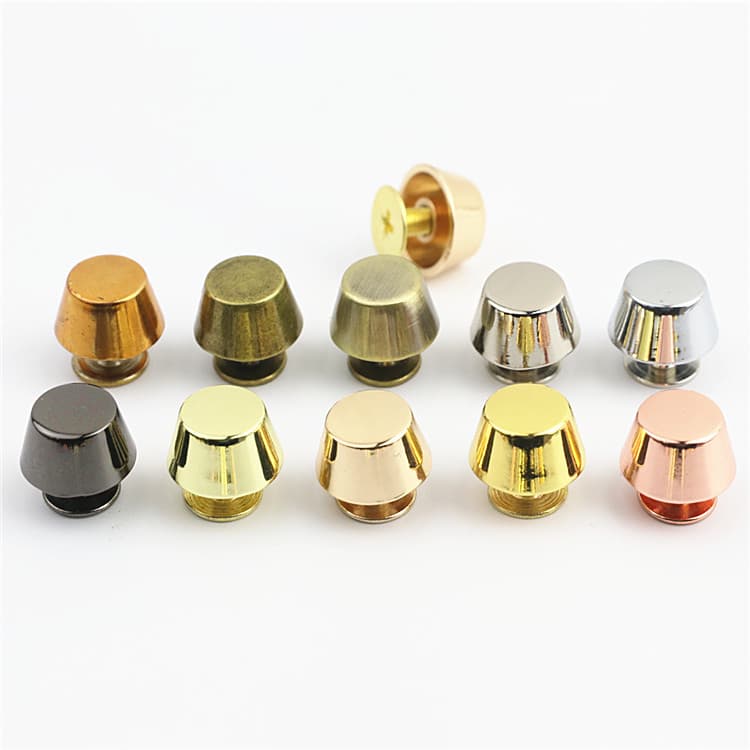 Bag Leather Goods Hardware Accessories Leather Bag Full Copper Bucket Nails Foot Studs Arc Surface Screws Bag Handbag Foot Studs