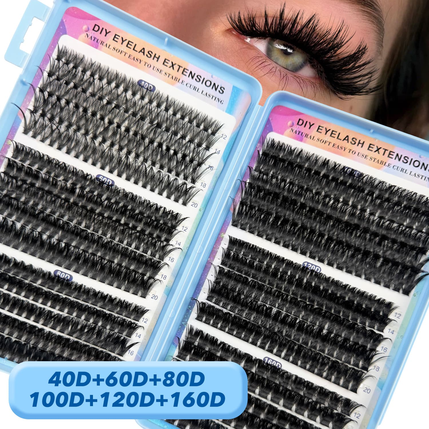 Individual Lashes Reusable False Eyelashes Book at Home