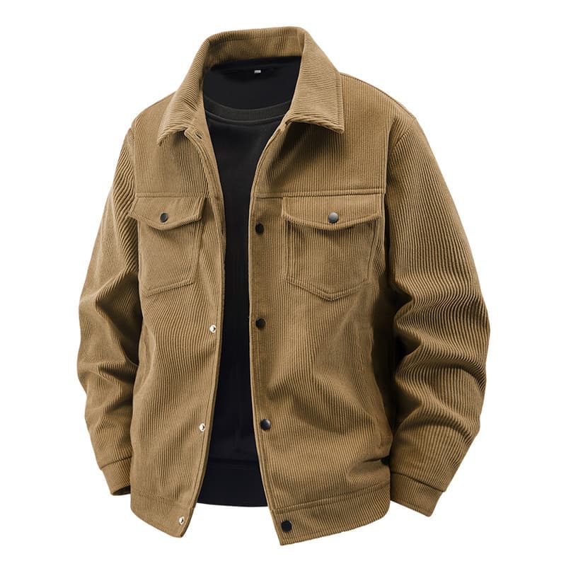 Casual Men's Jacket Autumn Winter New Style Quality Corduroy Shirt Collar Loose Fit Fashionable Versatile Comfortable Outerwear