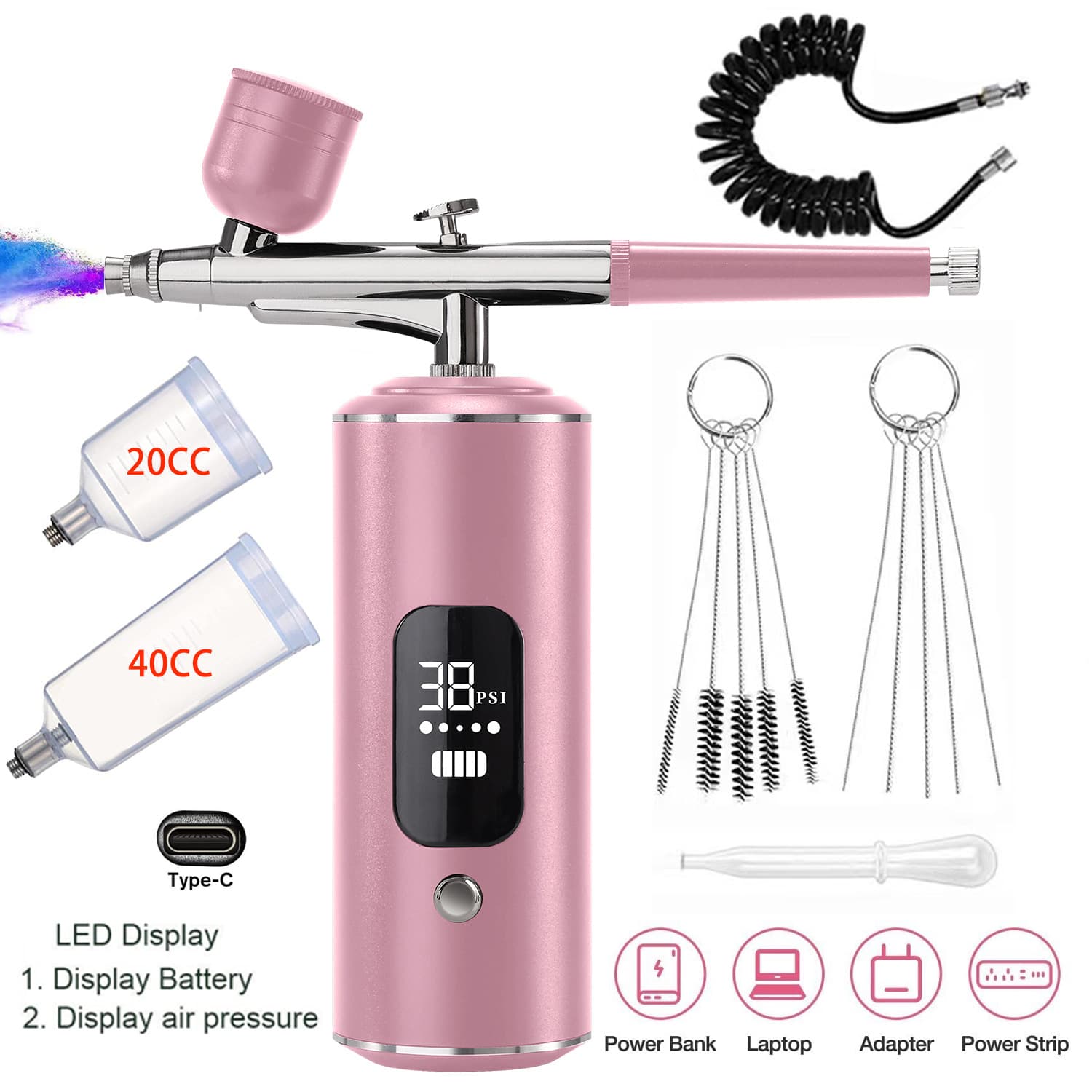 Cross-border Oxygen Injection and Replenishment Device Introduction Device Color Painting and Painting Device High-Pressure Handheld Nano Spray Beauty Home Oxygen Injection Device