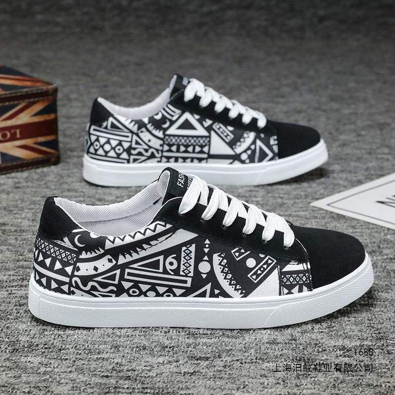 Canvas Shoes for Men 2026 Summer New Printed Men's Shoes Thin Breathable Sports Casual Shoes Youth Flat Shoes