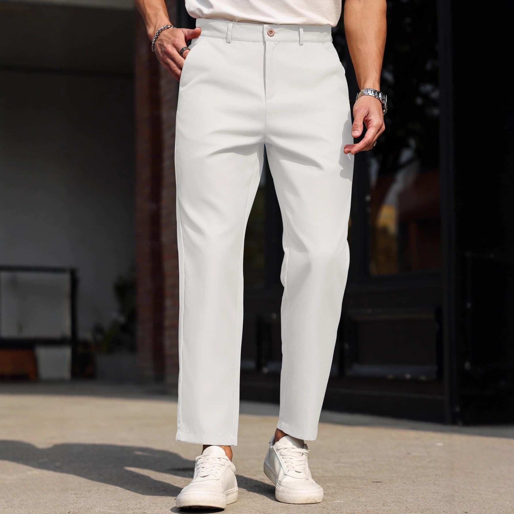 1 Piece Men's New Casual Business Style Suit Pants, Simple and Elegant Design