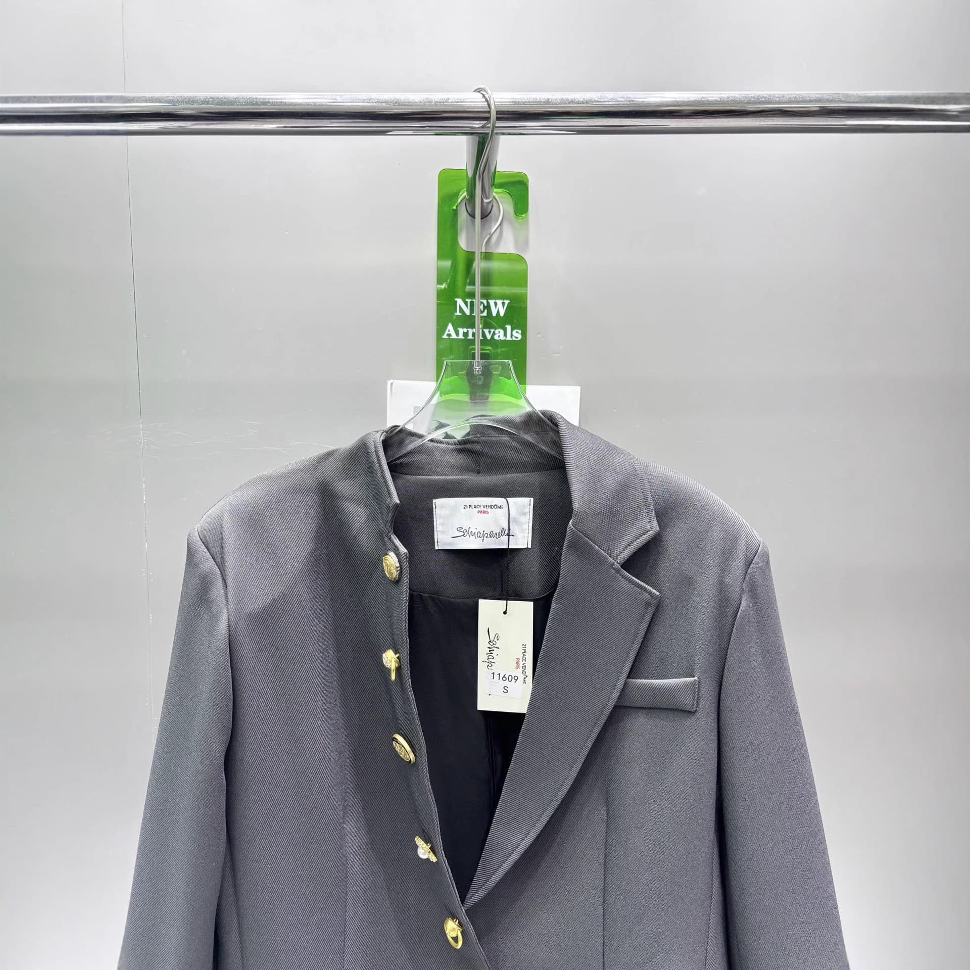 S25 Fall/Winter New Unique Design Irregular Button Notch Lapel Blazer