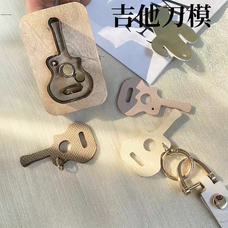 Guitar die impression guitar pendant making hanging ornament die cutting knife + wood board C152