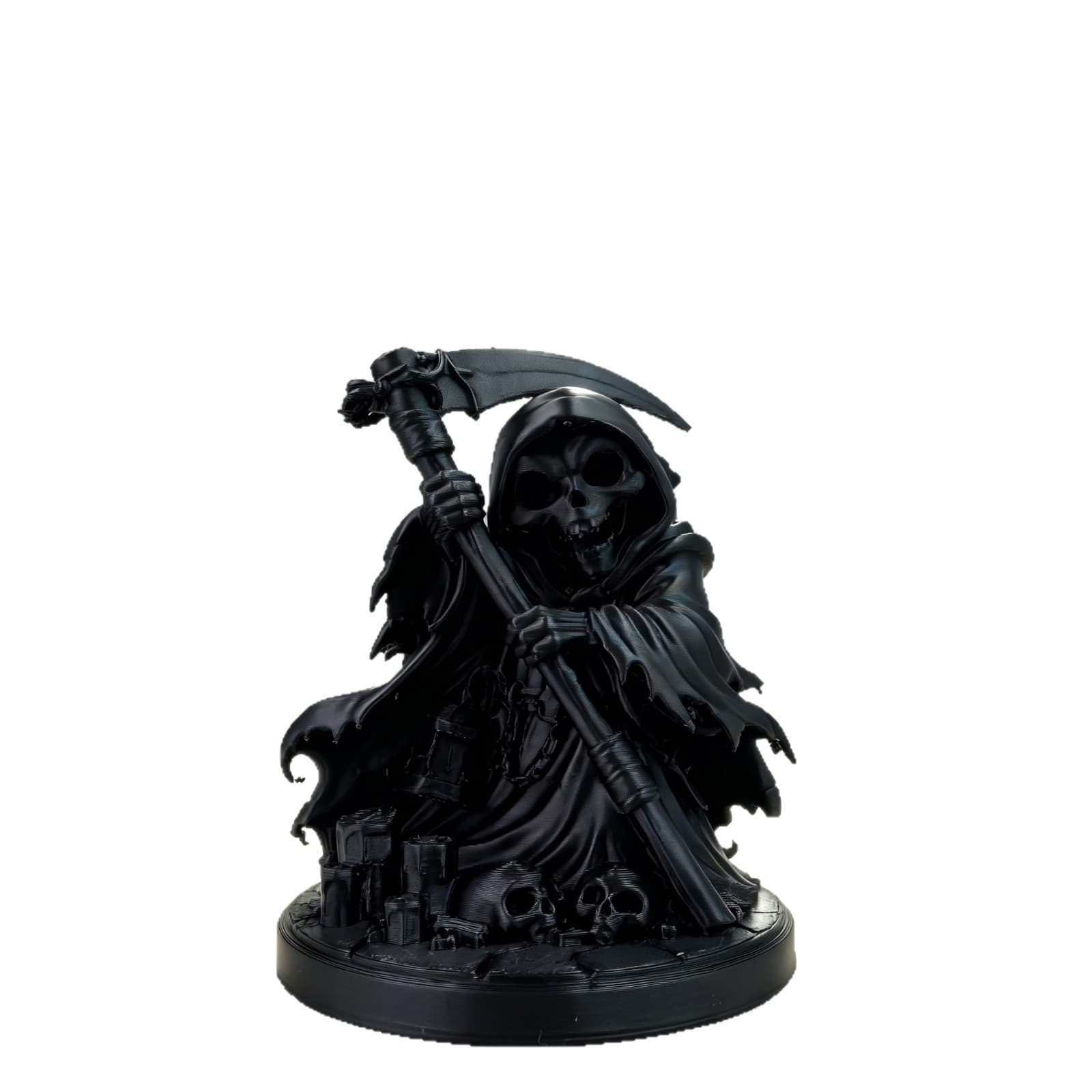 3D Printed New Grim Reaper Figurine Gothic Style Collectible Statue Home Bookshelf Desk Decoration