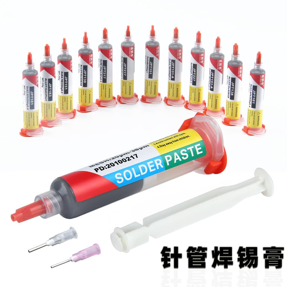 JiaPengTai Syringe Solder Paste Low/Medium/High Temperature for Repair USB Phone Charging Port LED Soldering Flux, Factory Direct Supply