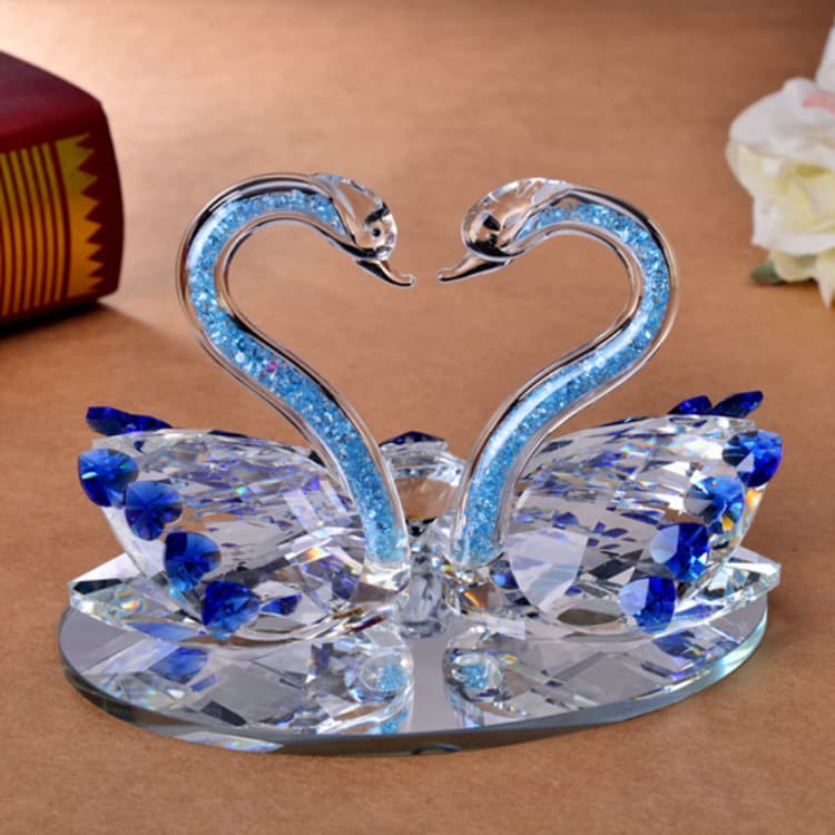 New Crystal Swan Diamond-Studded Ornament for Living Room Entryway TV Cabinet Wine Cabinet Display Window Home Decor Wedding Gift