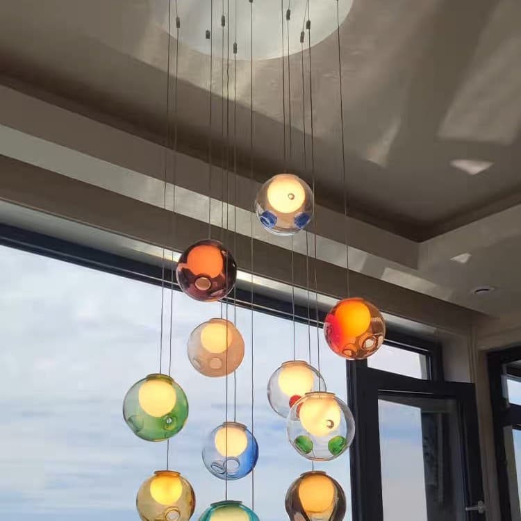 Direct Sales from Zhongshan Factory: Canadian Bocci Original Color Glass Pendant Light for Designer Living Room and Dining Room