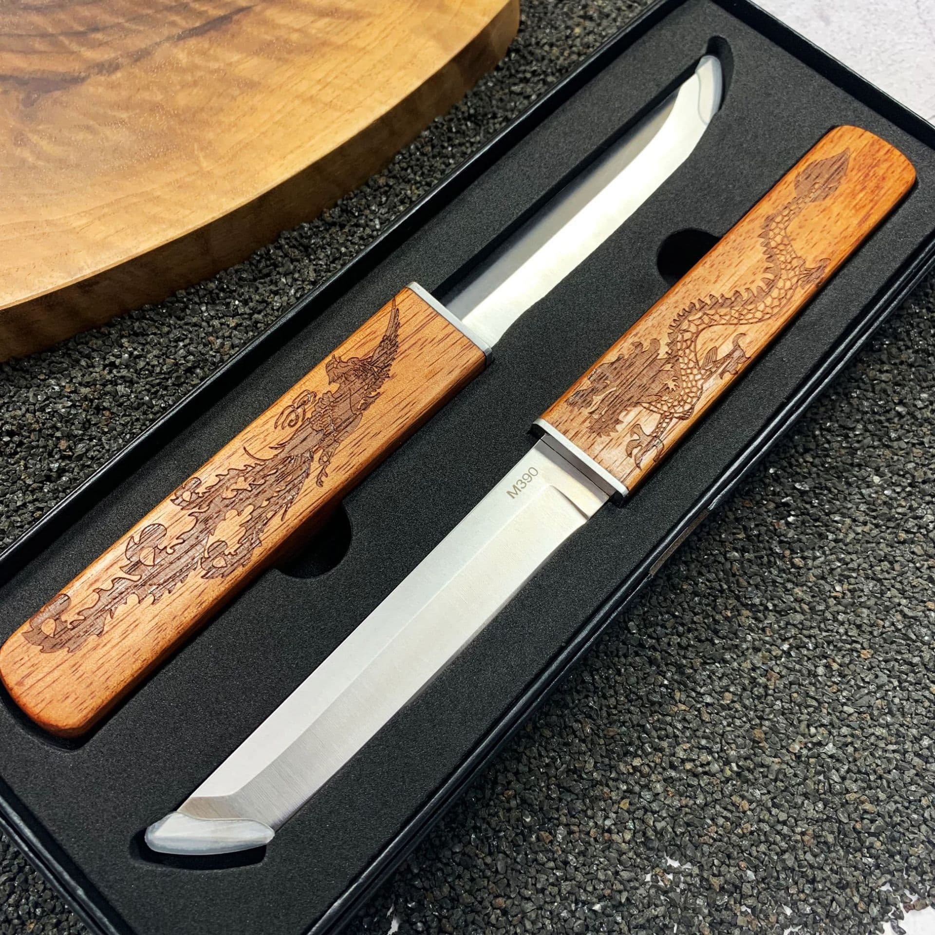 Dragon Phoenix Matching Knives New Style Portable Fruit Knife High Hardness Sharp Outdoor Mini Knife Set