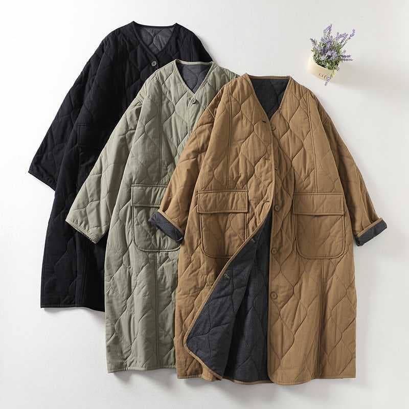 Real photos of the 2025 new style literary cotton and linen plus size retro cardigan robe cotton coat.