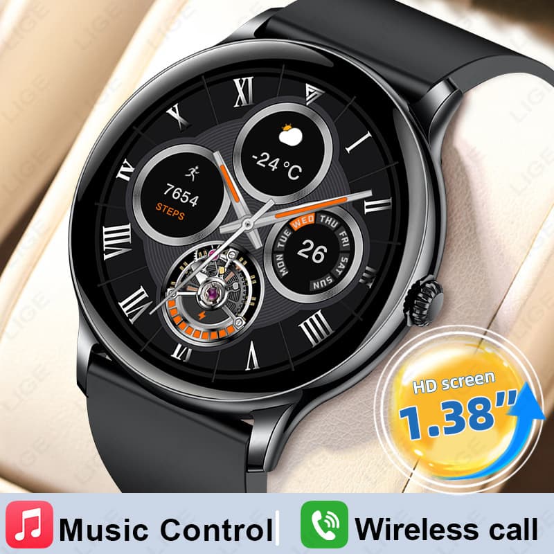 LIGE New Cross-Border Smart Watch Health Monitoring Sports Recording Bluetooth Calling 1.75-Inch Sports Watch