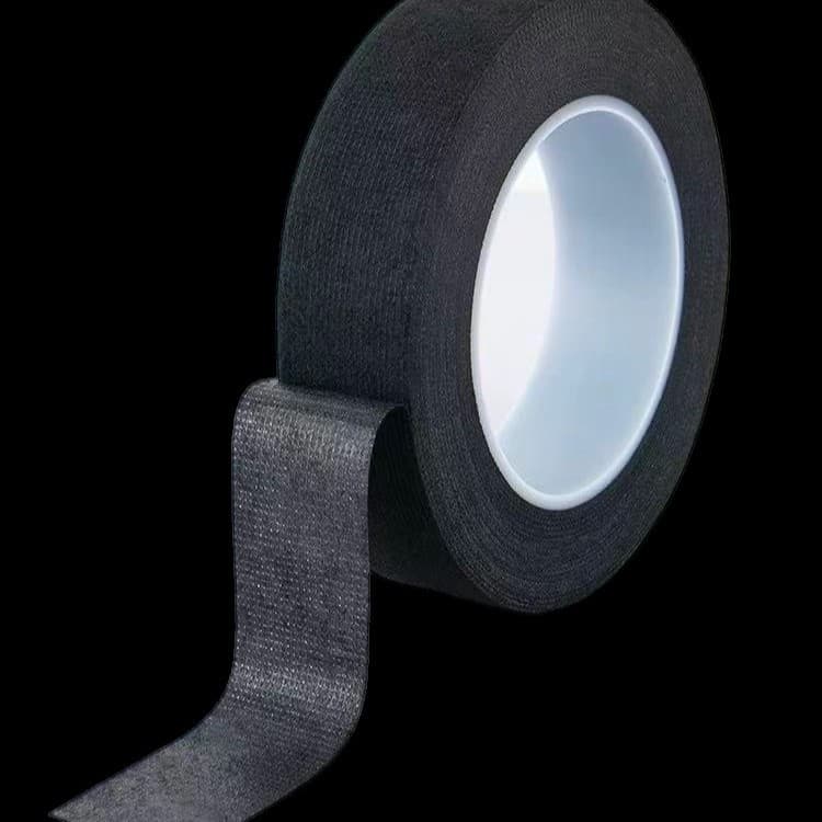 Thick black cloth tape for automotive use, high-temperature resistant, flame-retardant fiberglass backing