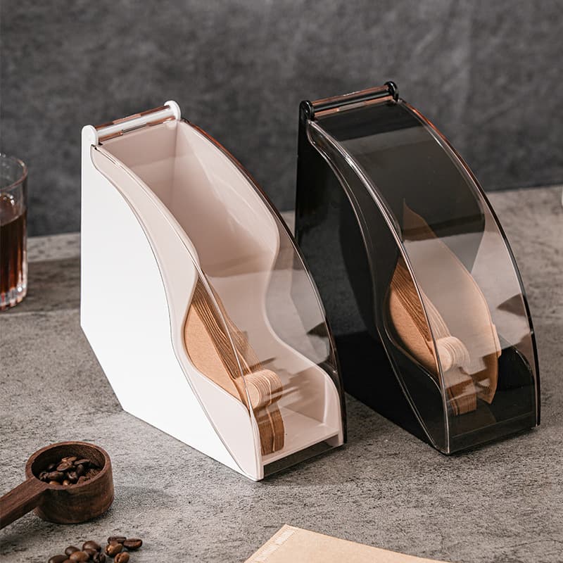 Coffee Filter Paper Rack Plastic Filter Paper Box Coffee Bar Storage Rack Dustproof Filter Paper Box Filter Paper Storage Coffee Utensils