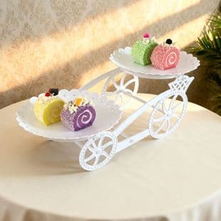 Premium Plastic Dried Fruit Tray, Light Luxury Dessert Stand, Snack Display Rack, Storage for Weddings, Christmas, Home Cake Stand