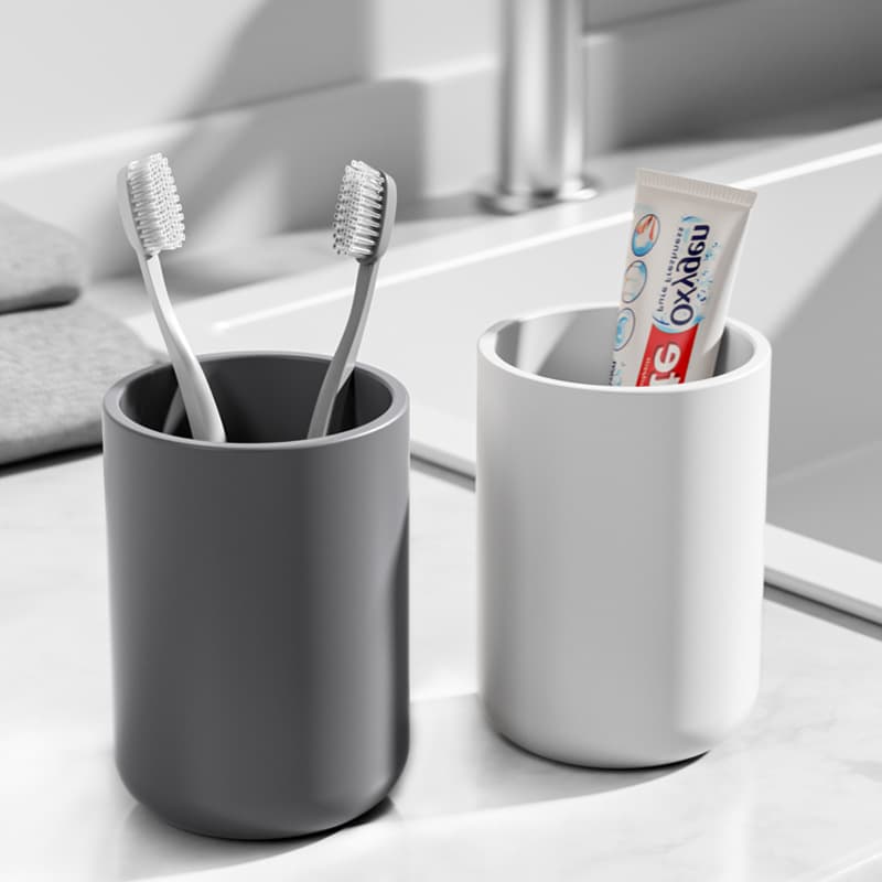 Japanese-style mouthwash cup, toothbrush cup, simple design, universal for couples, plastic cup, wash cup, in stock.