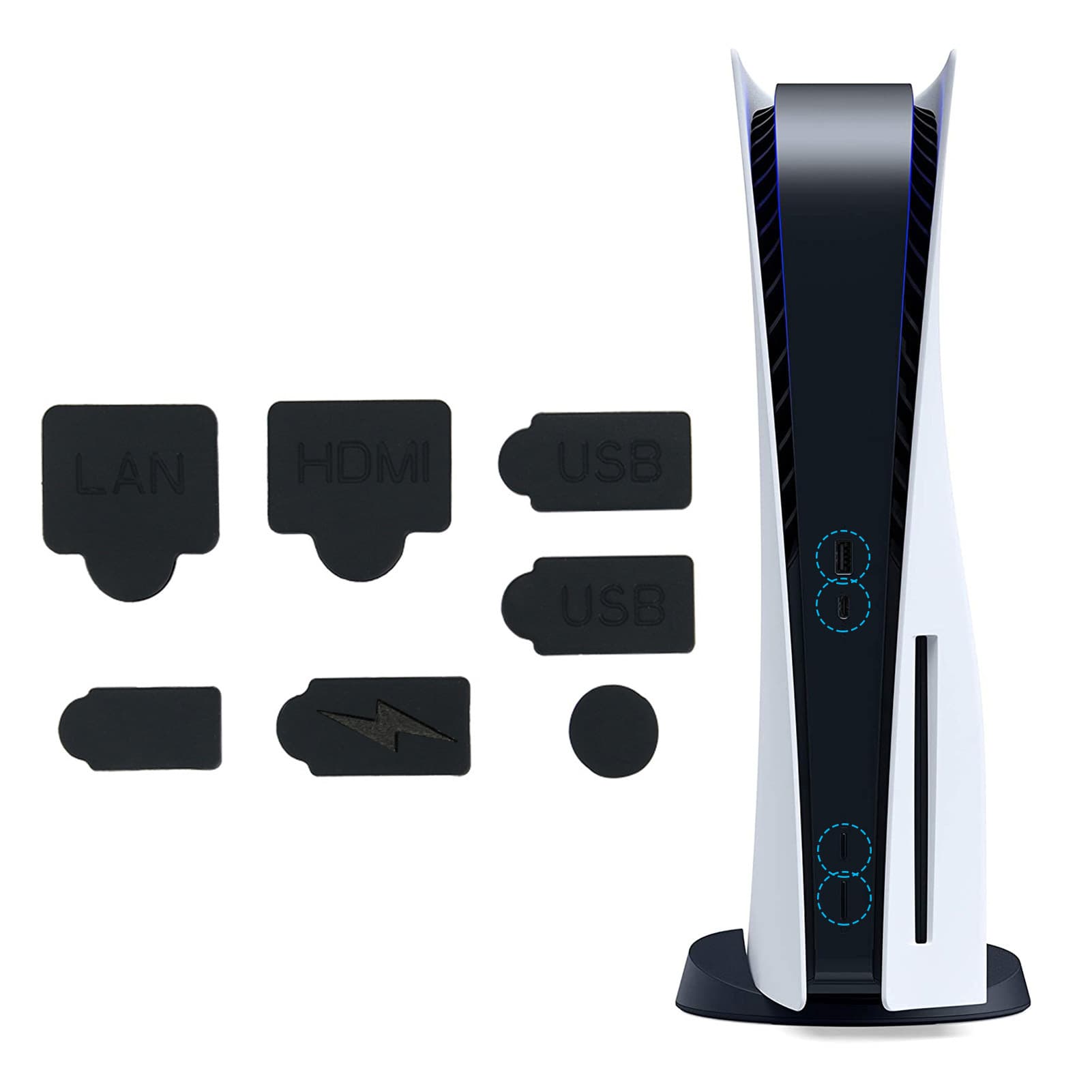 PS5 host dustproof plug USB HDMI interface dustproof plug PS5 host dustproof plug set