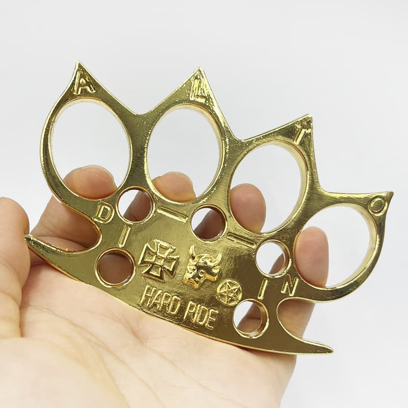 Spike Knuckle Duster Four-Finger Self-Defense Tool, Four-Finger Palm Support Knuckle Guard, Anti-Wolf Knuckle Set, Self-Defense Ring Knuckle Gear