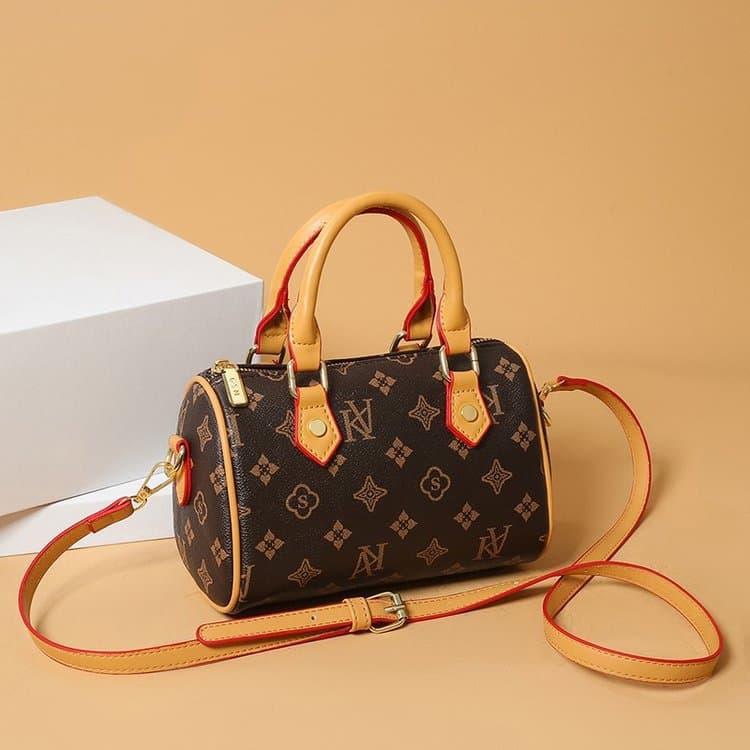 Crossbody Bag for Women 2025 New Fashion Versatile Boston Pillow Bag Shoulder Handbag with Monogram Print