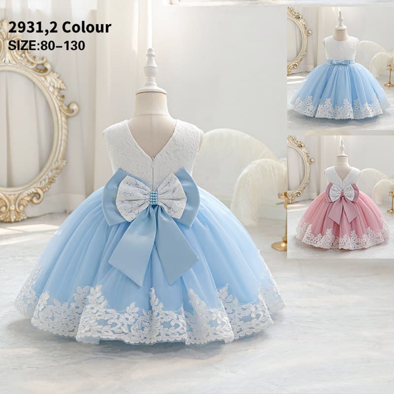 Baby Girl Dress, Sleeveless Vest Dress with Bow, Birthday, One-Year-Old, Cross-Border European and American Style, Tutu Dress, Princess Dress for Girls