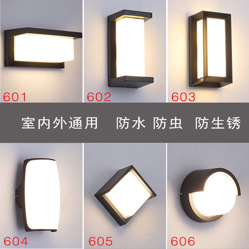 LED Outdoor Wall Light Waterproof Hotel Garden Wall Lamp Courtyard Villa Simple Landscape Light Modern Balcony Wall Light