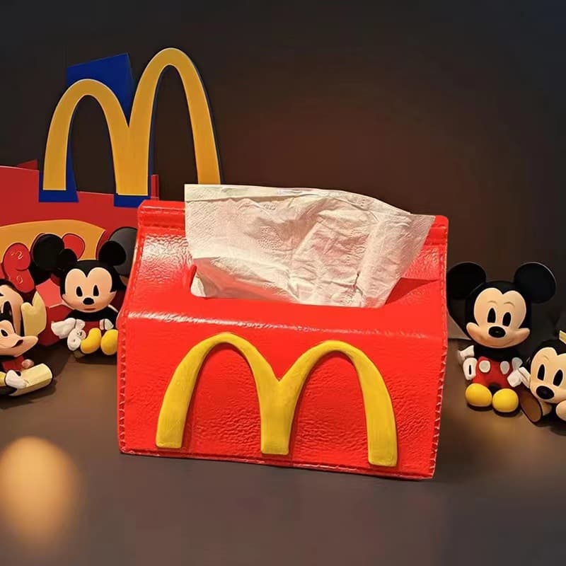 McDonald's Tissue Box Decoration, High-End Home Accessory, Living Room Bedroom Tissue Holder