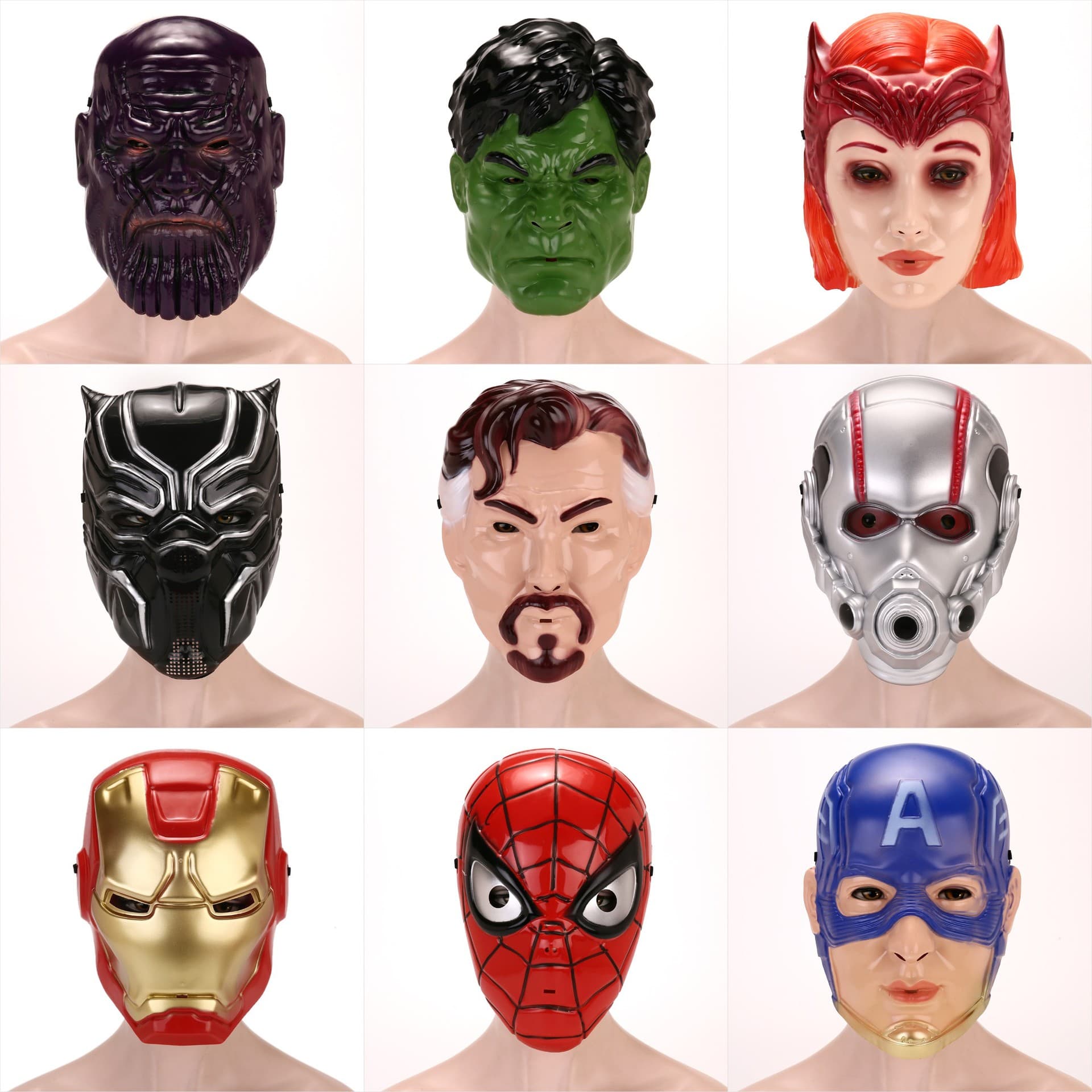 Marvel Avengers Mask US Team Iron Man Spider-Man Thanos Deadpool Cos Costume Prop Mask