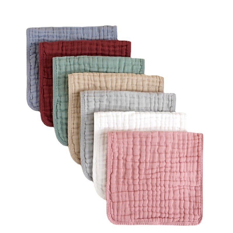 Amazon Six-Layer Gauze Burp Cloth, Ins Pure Cotton Edged Towel, Newborn Spit-up Cloth, Baby Shoulder Protector Cross-border
