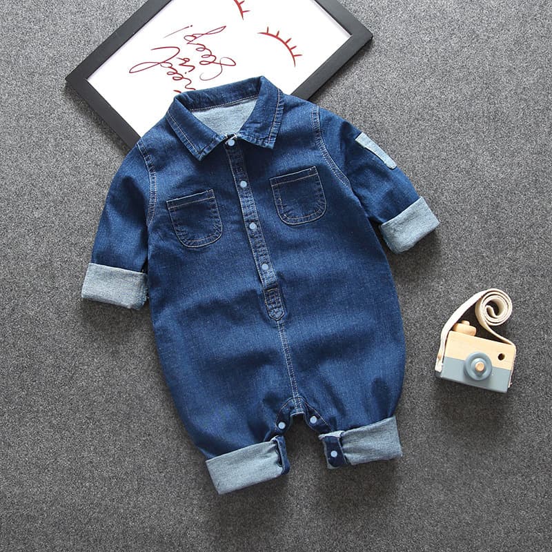 Baby Romper Jumpsuit for Boys and Girls, Infant Denim Overall, Baby Clothes, Crawling Pants