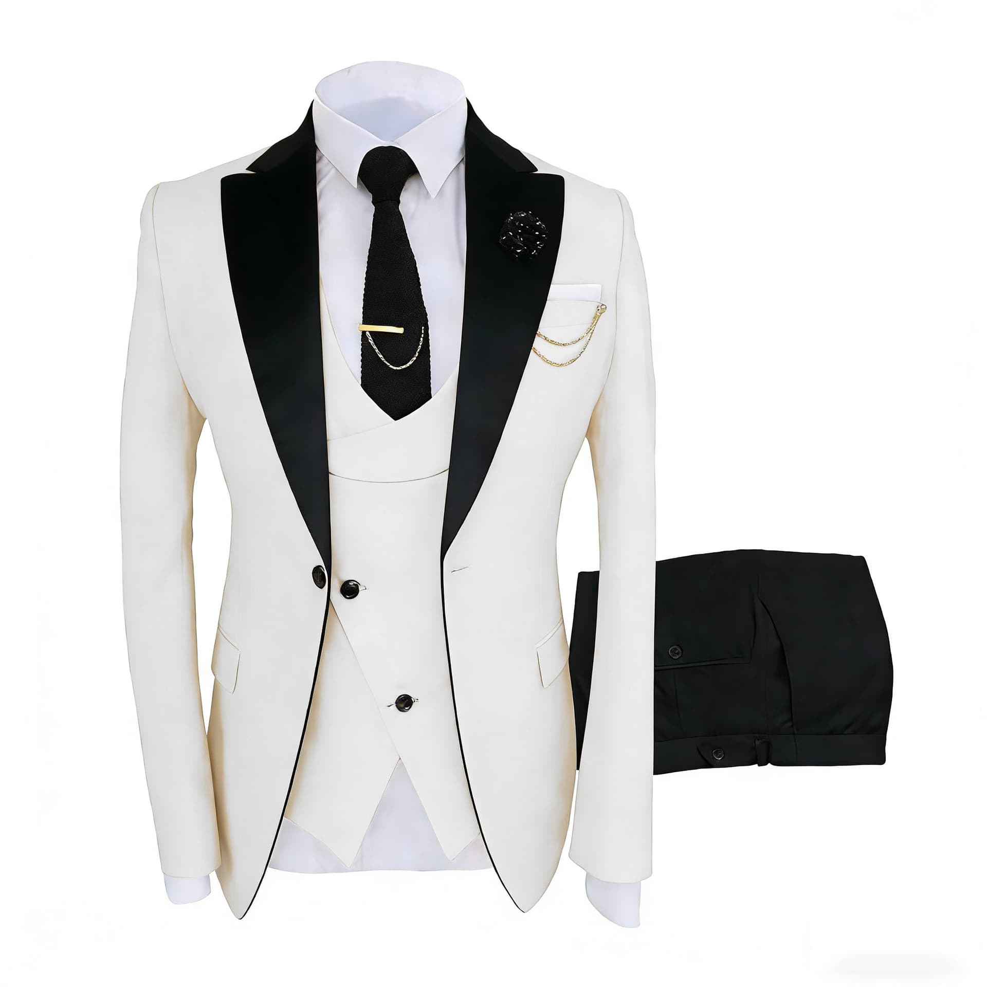 Suit men's suit three-piece Korean version African cross-border slim fit business banquet host clothing groomsmen clothing new