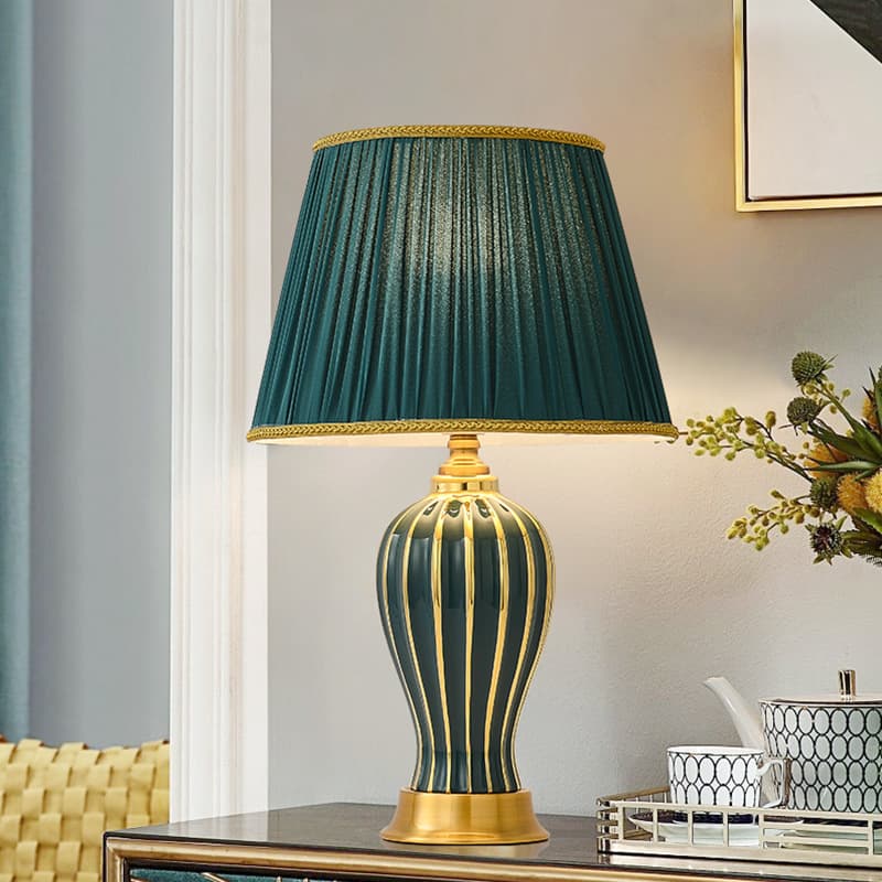 American Ceramic Table Lamp Modern Minimalist Living Room Bedroom Nightstand Light Luxury High-End New Decorative Desk Lamp