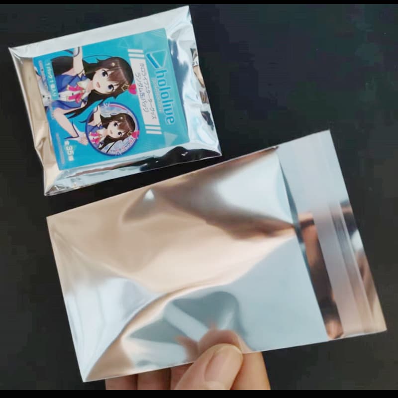Cross-Border Export to Japan and South Korea, Opaque Aluminum Foil Silver Self-Adhesive Bags, Small Card Aluminum Film Self-Sealing Bags, Blind Box Draw Bags