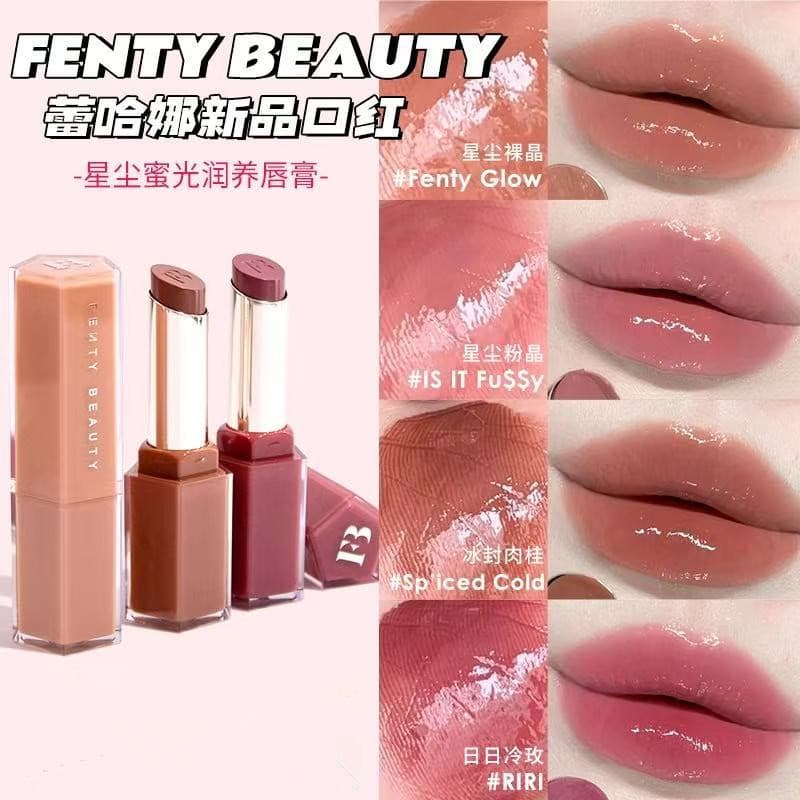 Fenty Beauty Rihanna Hydrating Lipstick Solid Lip Gloss Fenty Glow Stardust Nude Crystal Pink