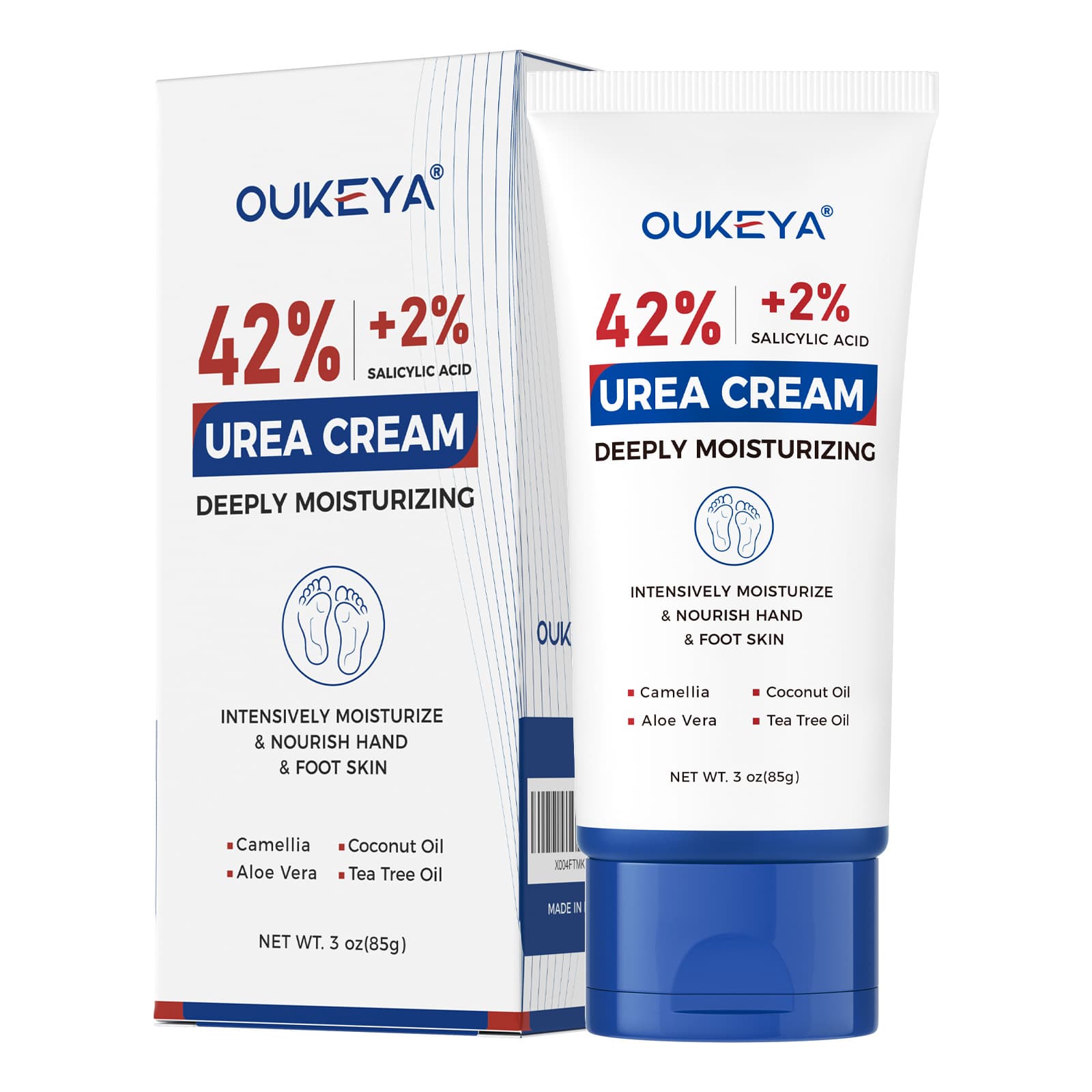 Cross-border full English 42% Urea Foot Cream + 2% Salicylic Acid Exfoliating Moisturizing Super Nourishing for Dry Cracked Feet