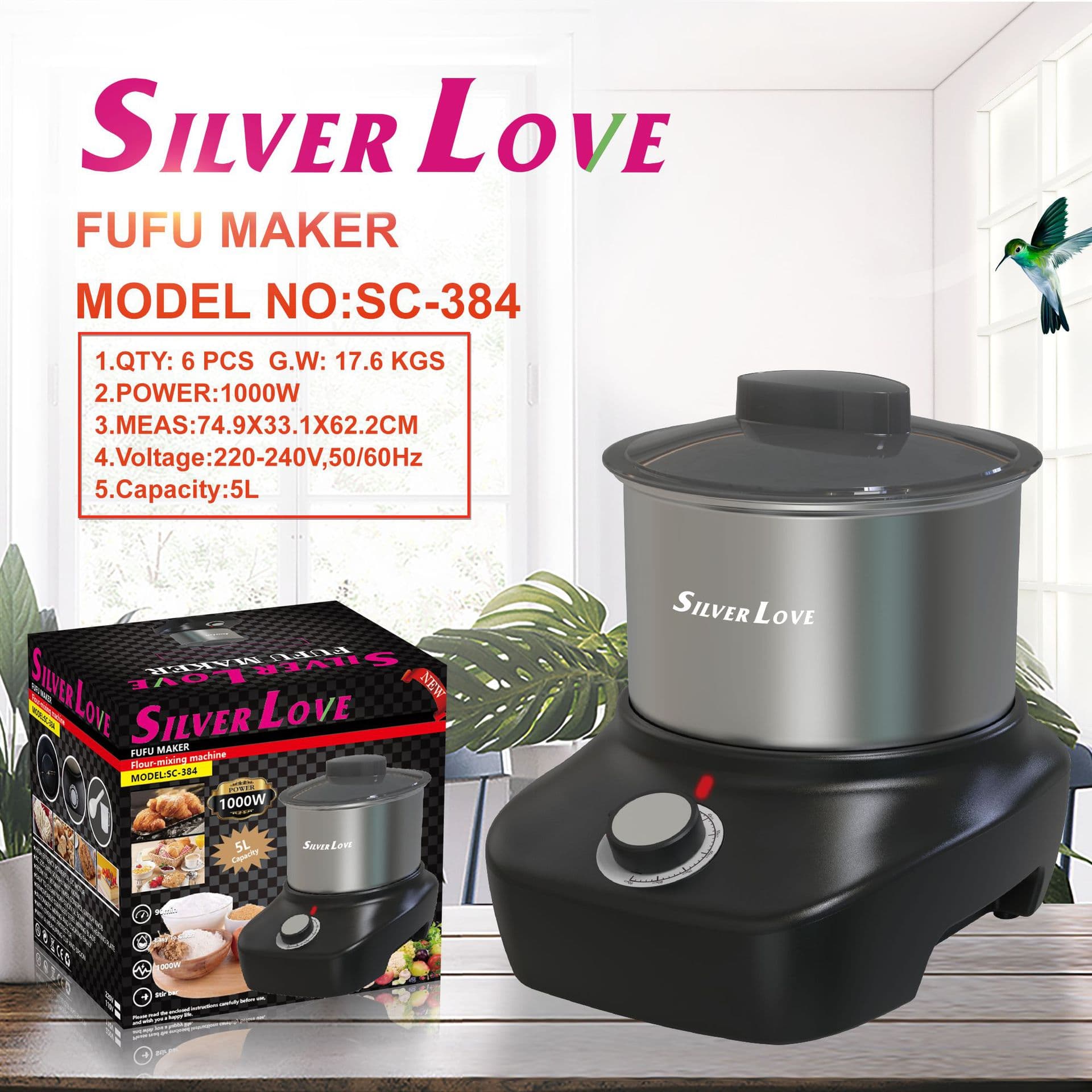 Export Household Paste Maker FUFU MAKER 3100W 5.0L Pure Copper Motor