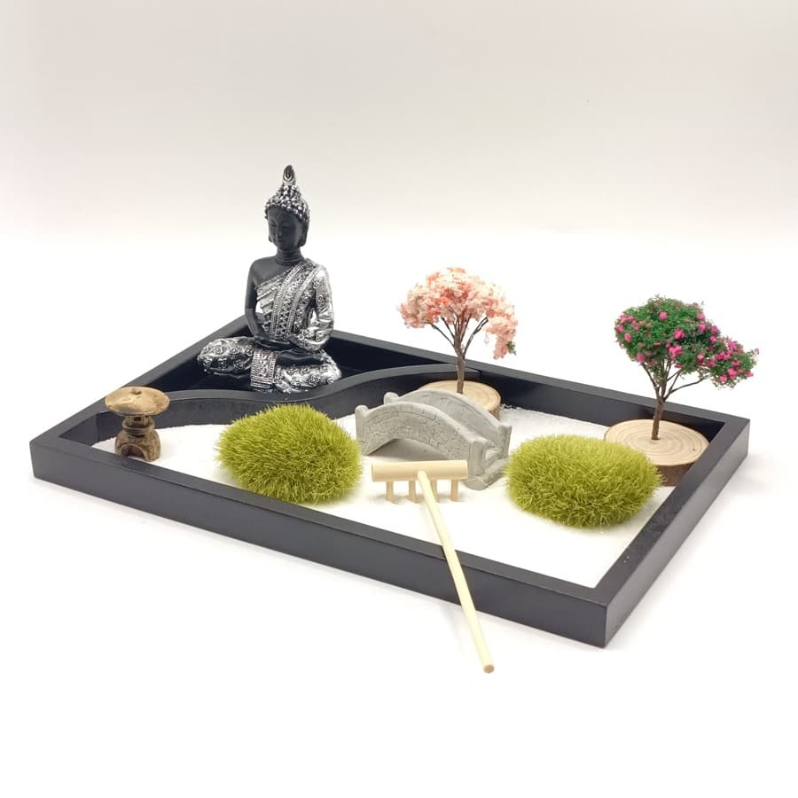 23031 Buddha Statue Home Decor Ornament Craft Amazon Garden Landscape Zen Sand Tray Japanese Dry Landscape