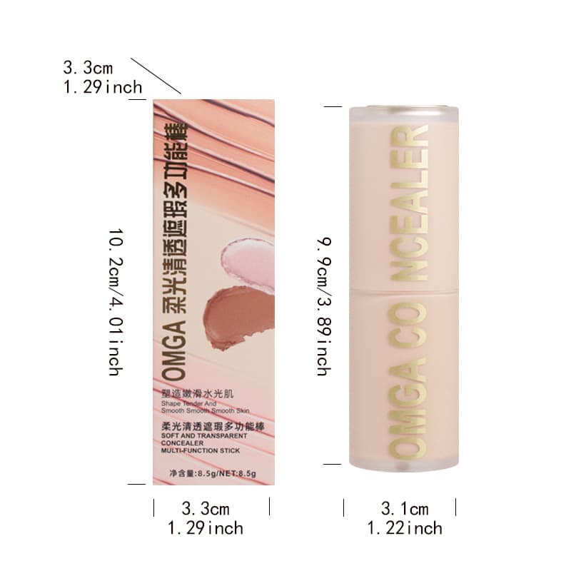 OMGA Highlight & Contour Stick, Shaping Shadow Pen, 3D Brightening Under-Eye, Face Blush Cream, Multi-Functional Makeup