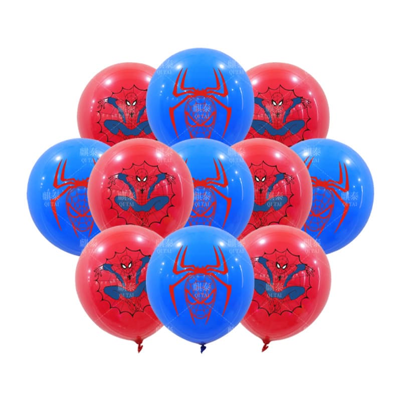Cross Border Superhero Spider-Man Themed Balloon Boy Birthday Party Decoration Spider-Man Latex Balloon Set