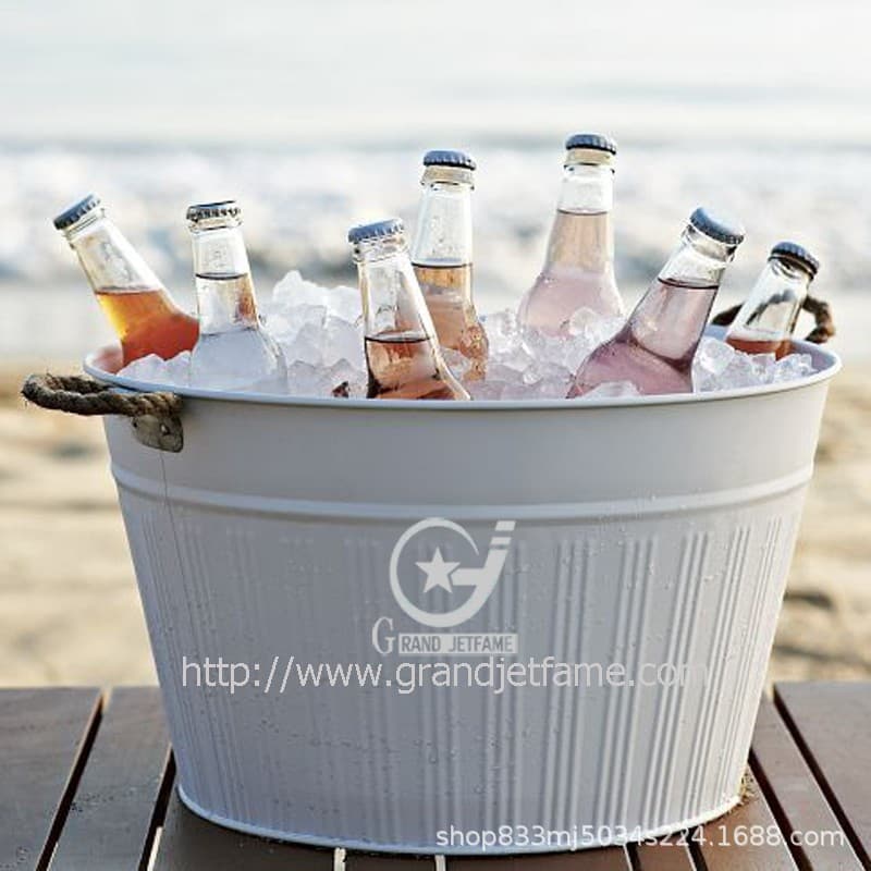 Oval Metal Bathtub Color Beverage Iced Ice Bucket Cooler