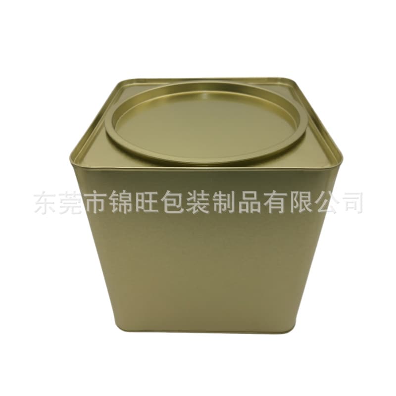 Tinplate Sealed Cookie Biscuit Candy Gift Christmas Square Tin, Egg Roll Snack Packaging Gift Box Iron Container