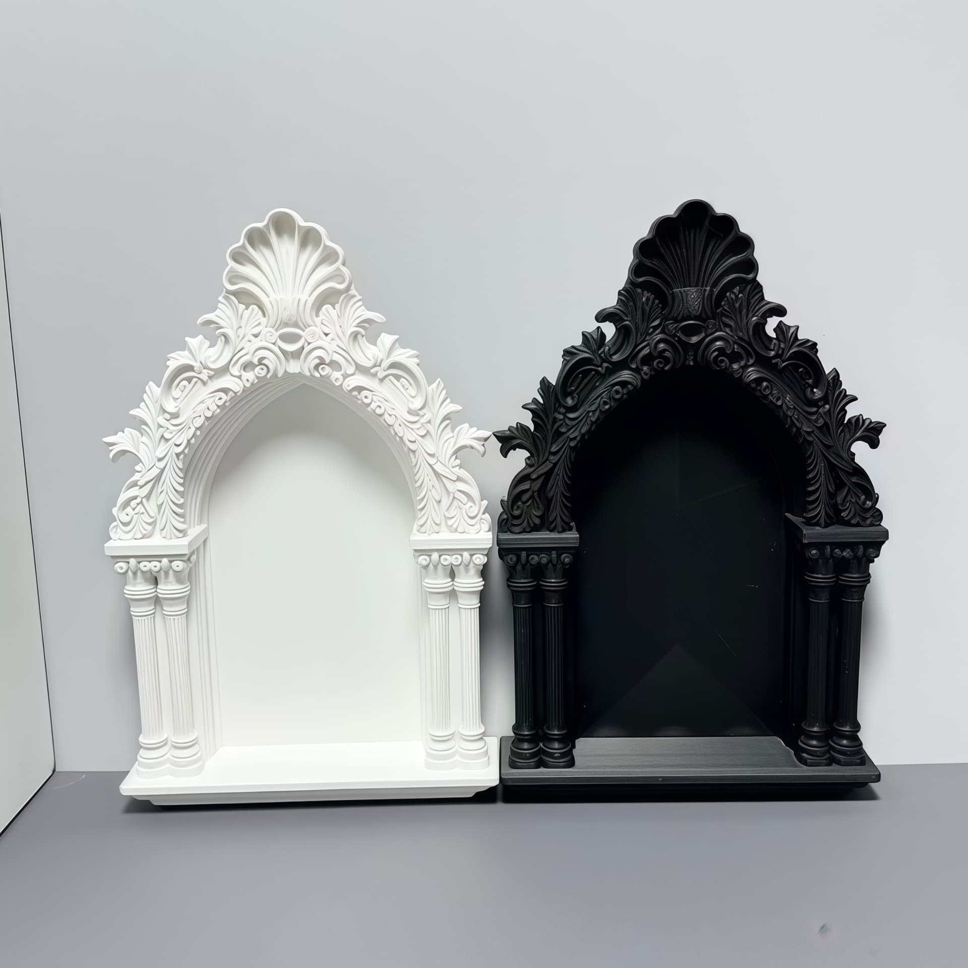 Dollhouse Decorative Frame Baroque Ornate Frame Vintage Gothic Style Frame Dark Theme Display Board Badge Holder Backing Board