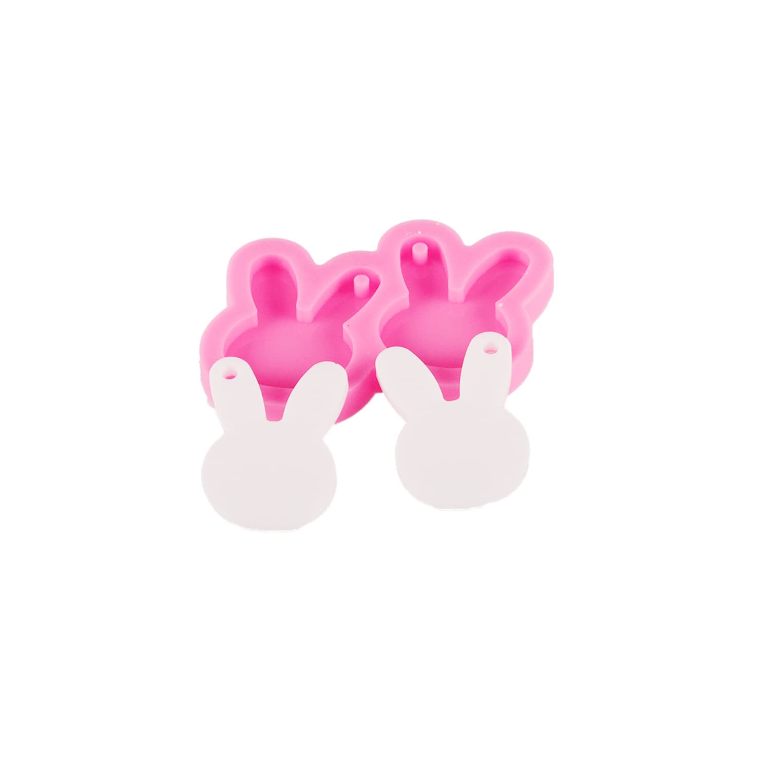 Rabbit Earring Silicone Keychain Resin Mold Epoxy Mold Jewelry Making DIY Craft