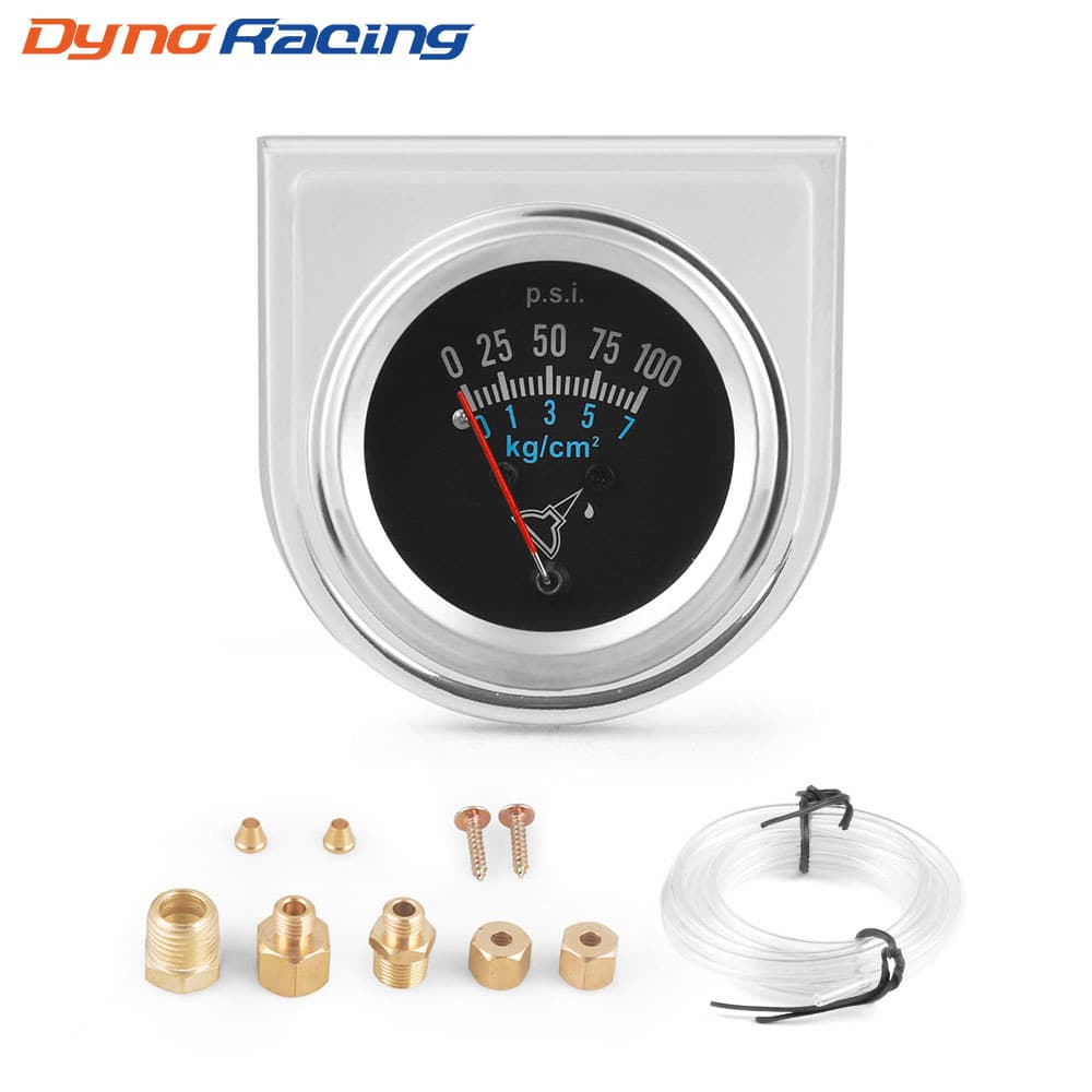 2-inch 52mm Mechanical Oil Pressure Gauge 0-100PSI/1-7KG