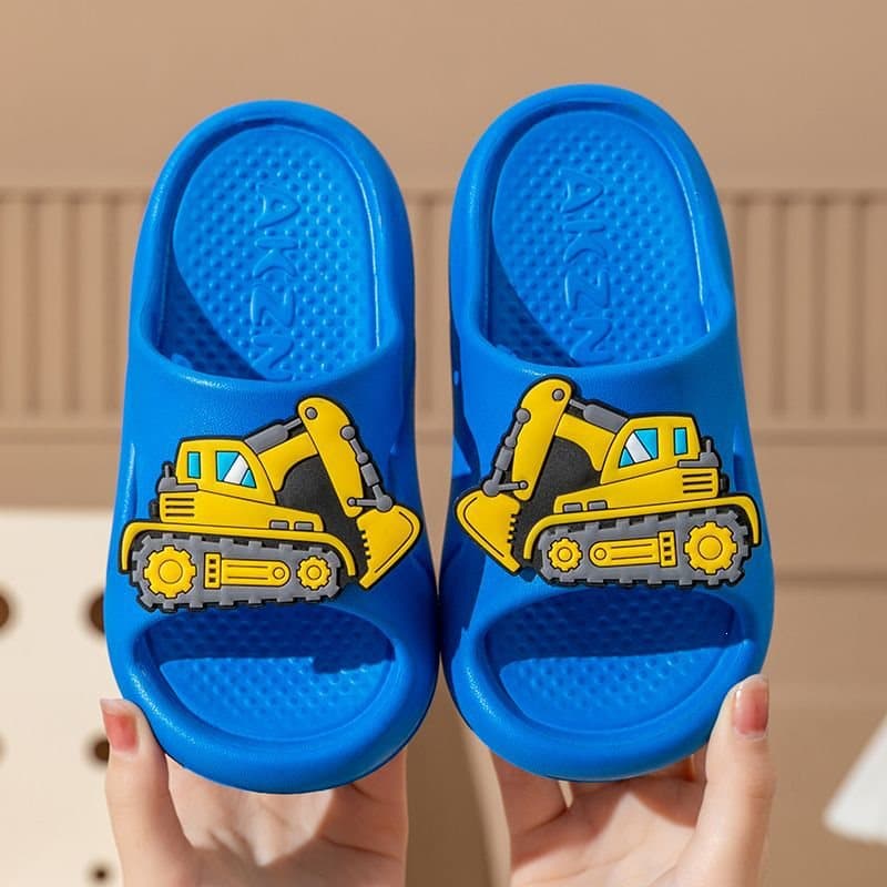 Cartoon Dinosaur Kids Slippers for Boys, Summer Indoor Bathroom Non-Slip Soft Sole Outdoor Wear Boys' Sandals