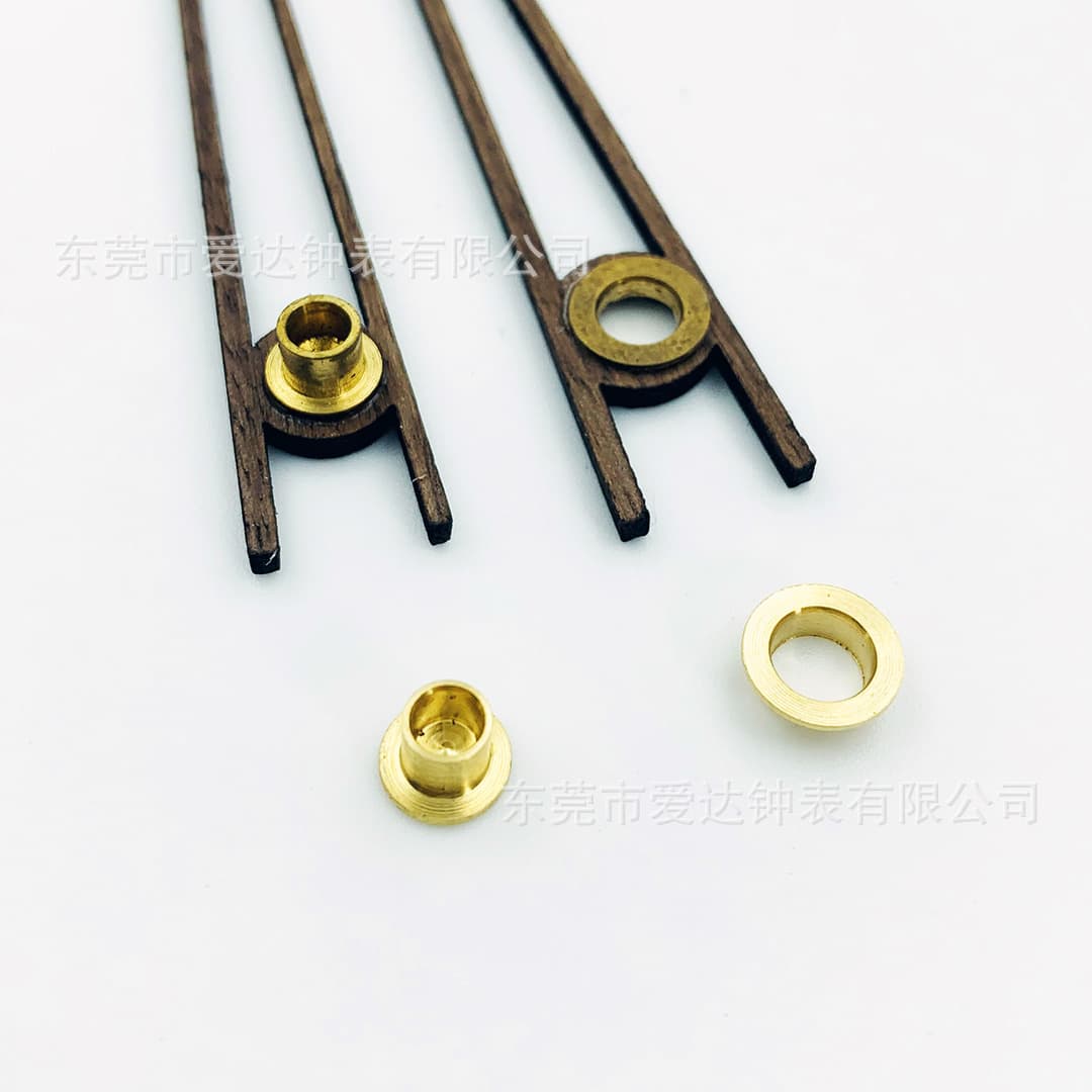 Wall Clock Wood Hands Brass Sleeve Black Walnut Beech Brass Hands Copper Ring Copper Buckle Hour Minute Hand Brass Sleeve Wood Hands Accessories