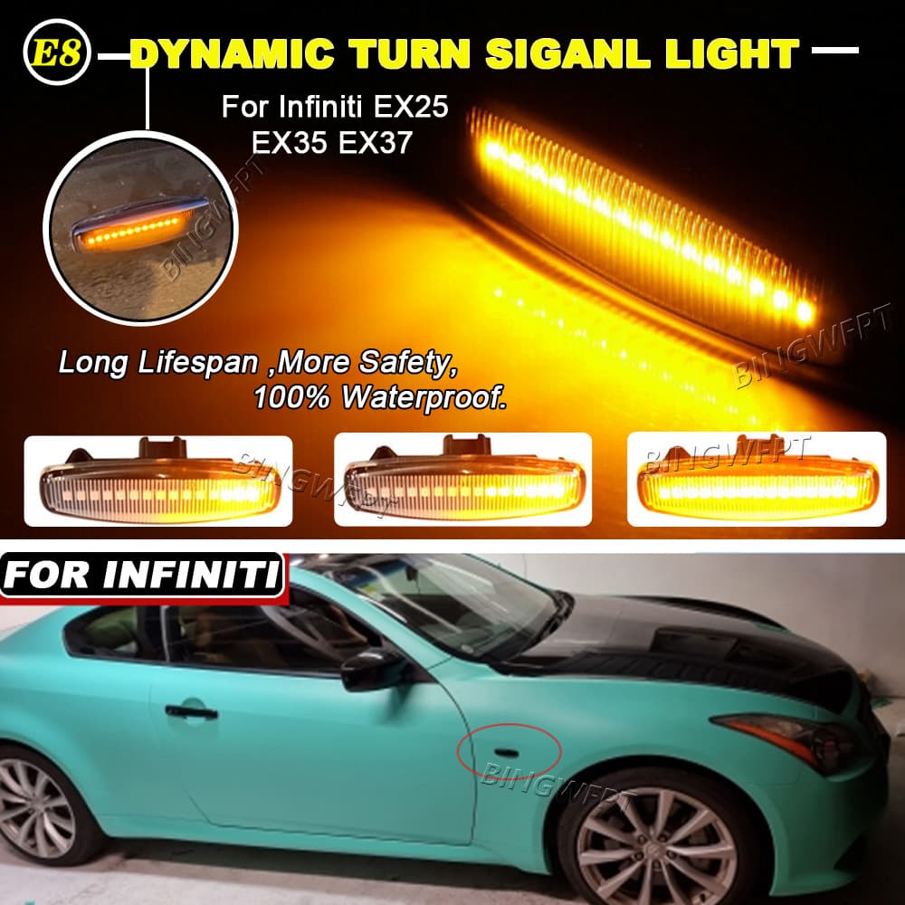 Suitable for Infiniti Q40 Nissan Loulan Pathfinder Skyline water fender edge light side turn signal