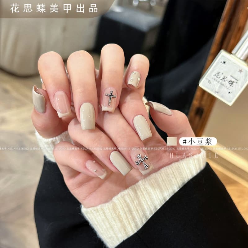 Xiaoying Manicure Huasidie-Xiaodou Milk Solid Color Glue 10ml Nail Polish Glue Phototherapy Gel Nail Solid Color Nail Polish Glue